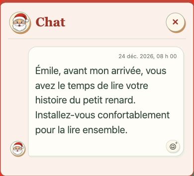 Véritable vue de l’enfant pendant une répétition privée. Émile et sa lettre sont fictifs. La carte est exclue de la capture.